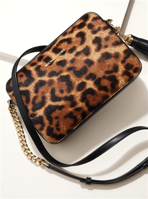 michael kors leopard backpack|michael kors calf hair crossbody.